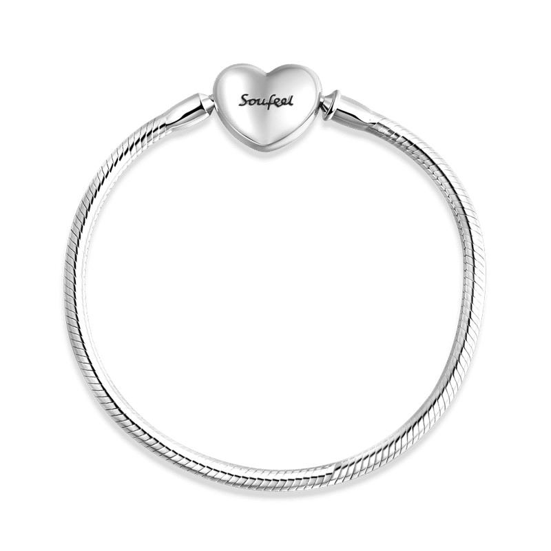 Snake Chain Bracelet with GIFTlab Heart Clasp - Giftlab