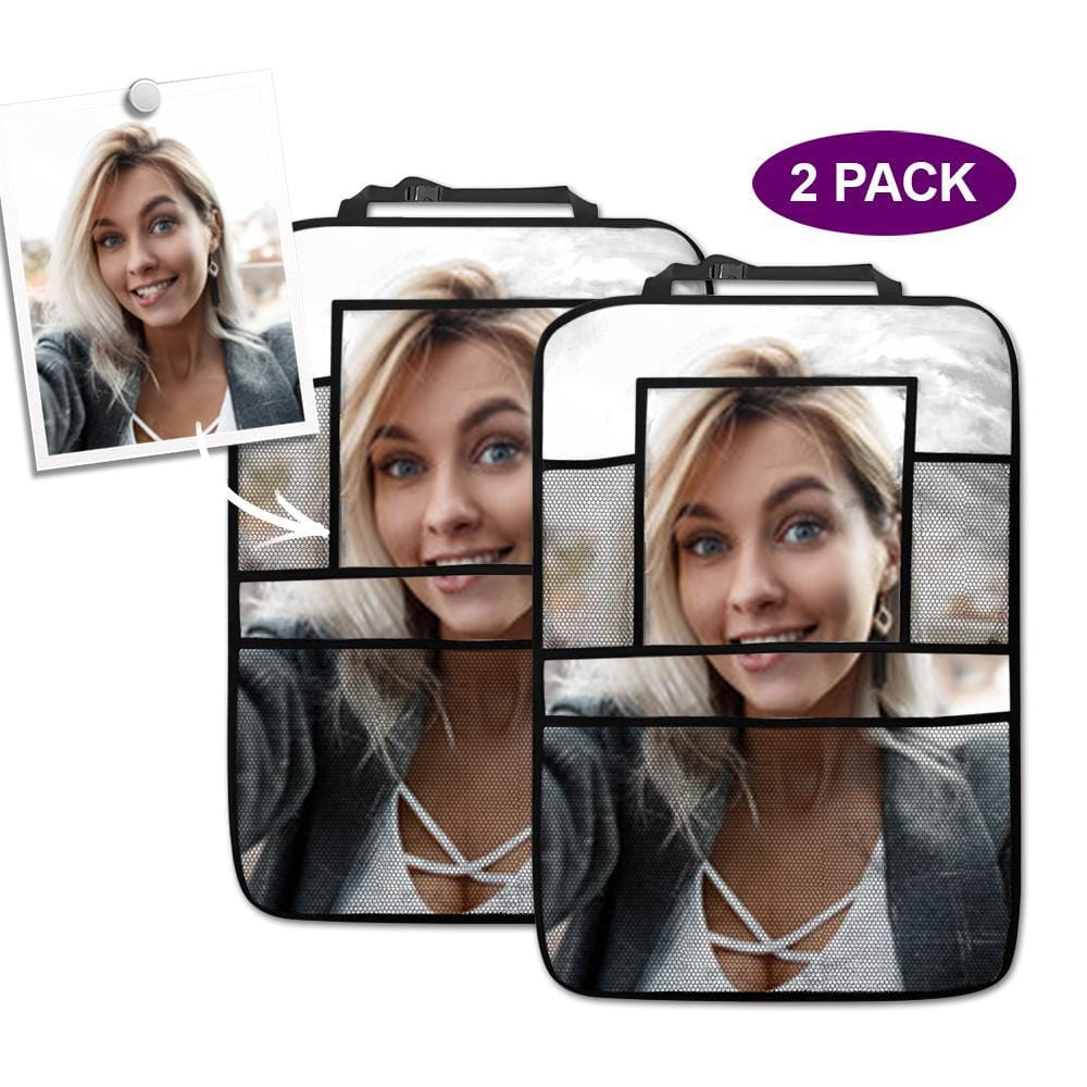 Custom Car Backseat Organizer Storage Bags 2pcs - Giftlab