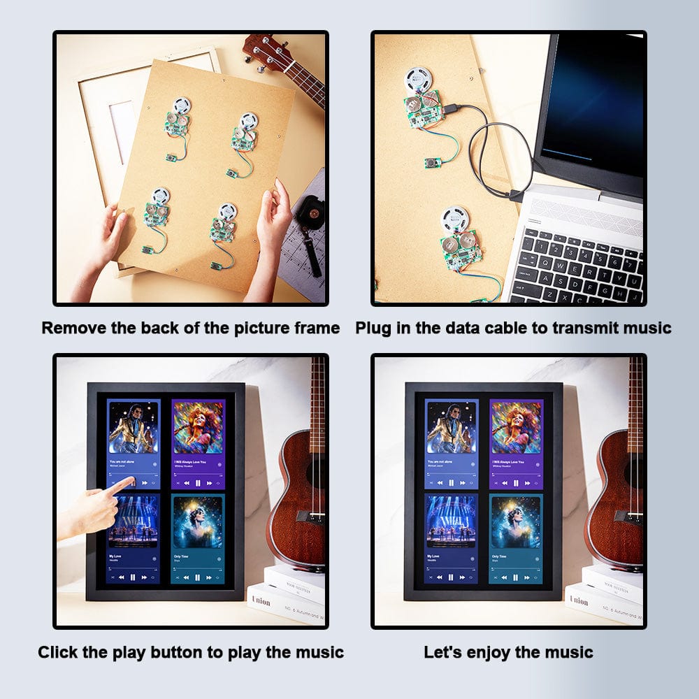 Custom Photo Song Frame DIY Creative Music Home Gifts - Giftlab