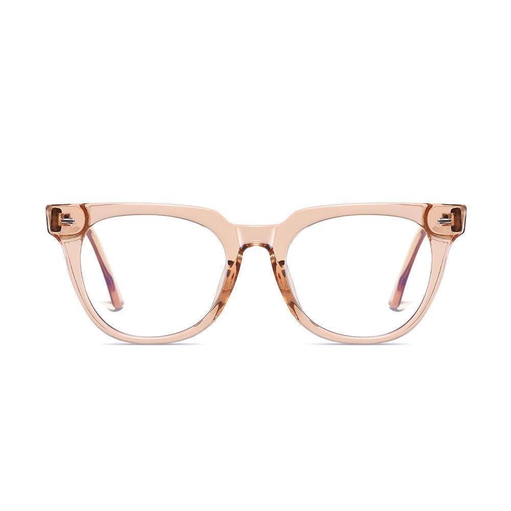Blue Light Protection Glasses Oval Glasses - Rose Gold - Giftlab
