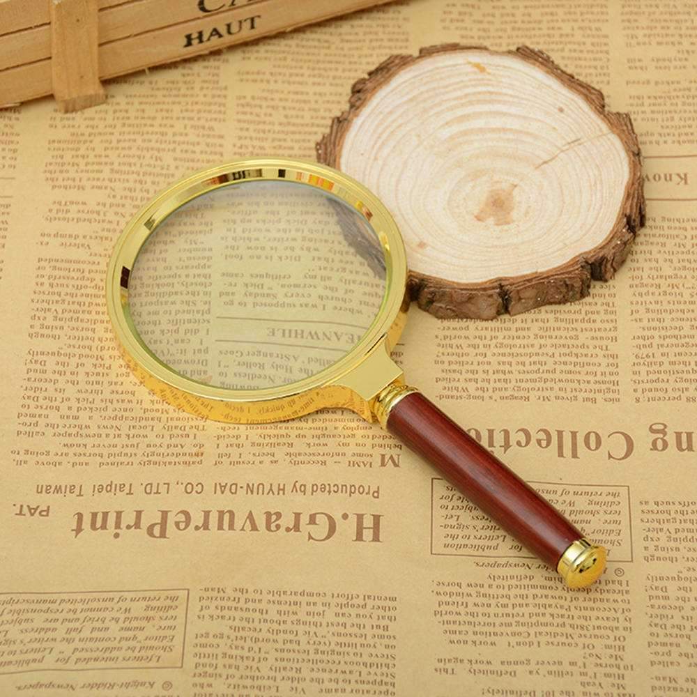 Magnifying Glass(60mm 8 Times) Magnifiers for the Elderly to Make Newspaper Jigsaw Puzzles - Giftlab
