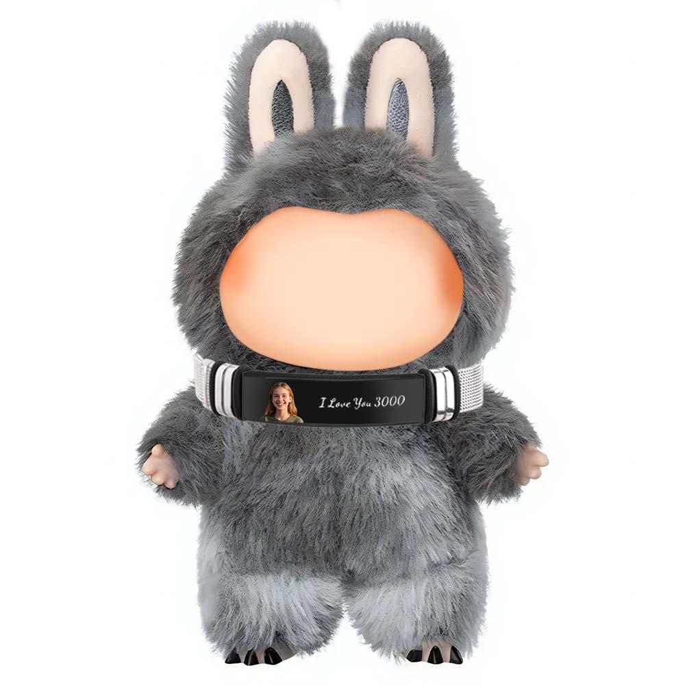 Custom Necklace for Labu Name Necklace Custom Necklace for Labu Necklace Personalized Necklace Stainless Steel Silver Monster Doll Necklace