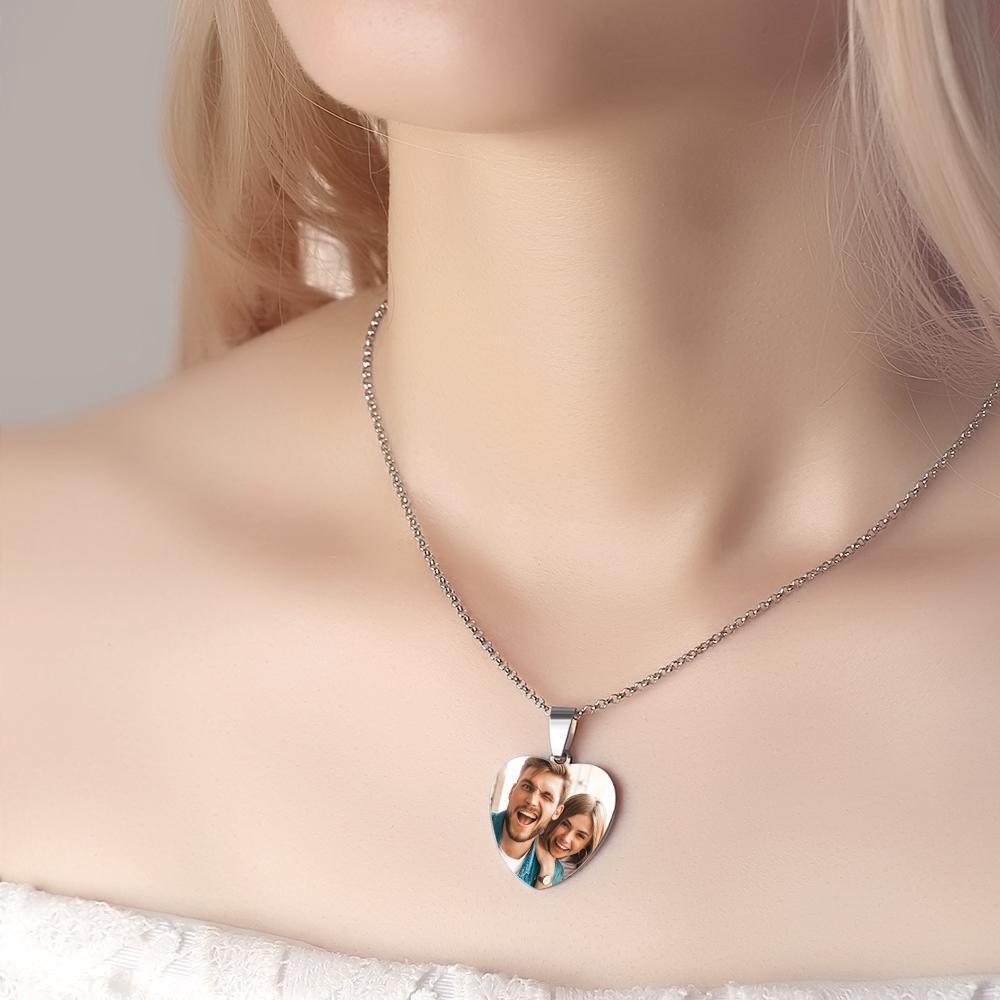 Spotify Necklace Custom Music Code Heart Photo Necklace Valentine's Day Gift - Giftlab