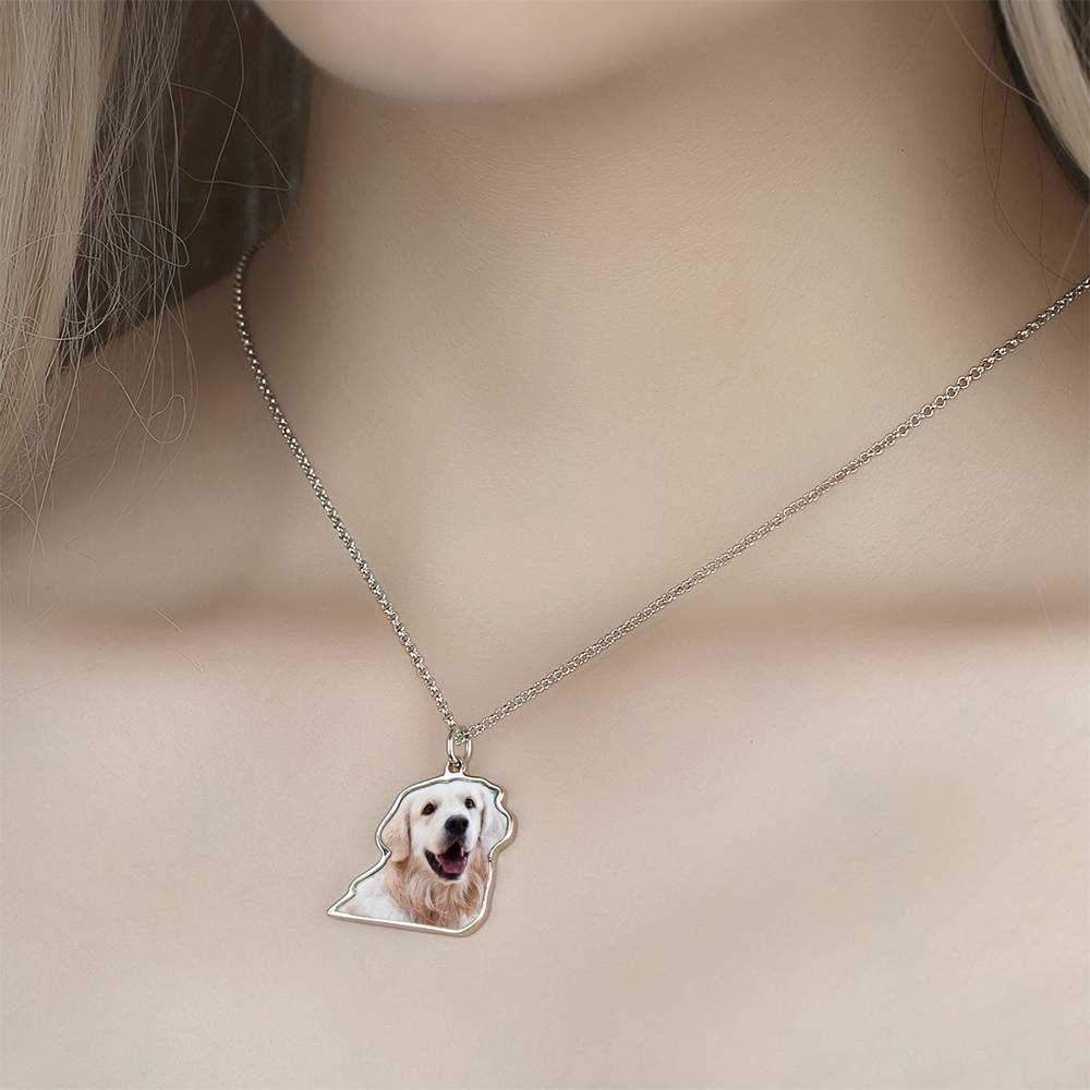 Photo Necklace Perfect Gift Necklace Platinum Plated Silver - Giftlab