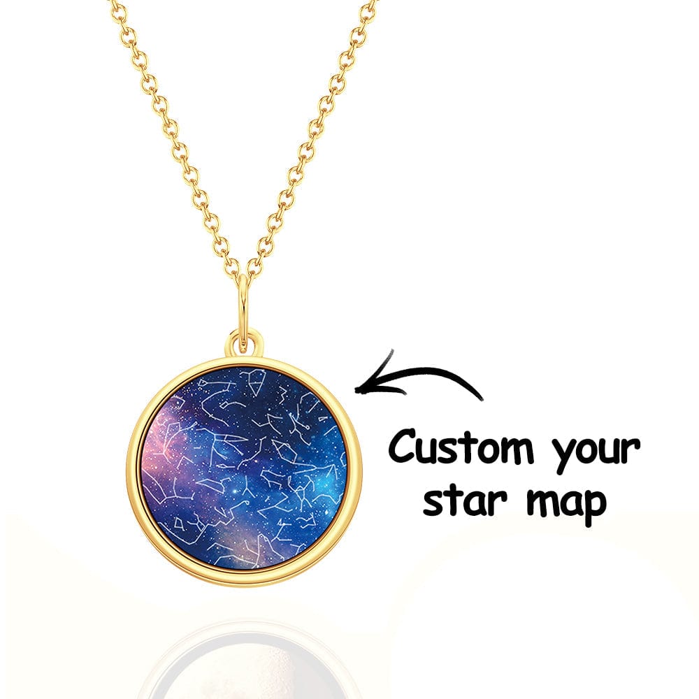 Custom Star Map Necklace Personalized Constellation Map Necklace Gift for Her - Giftlab