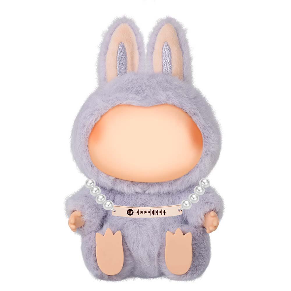 Custom Necklace for Labu Scannable Spotify Code Necklace Pearl Love Gift Monster Doll Necklace