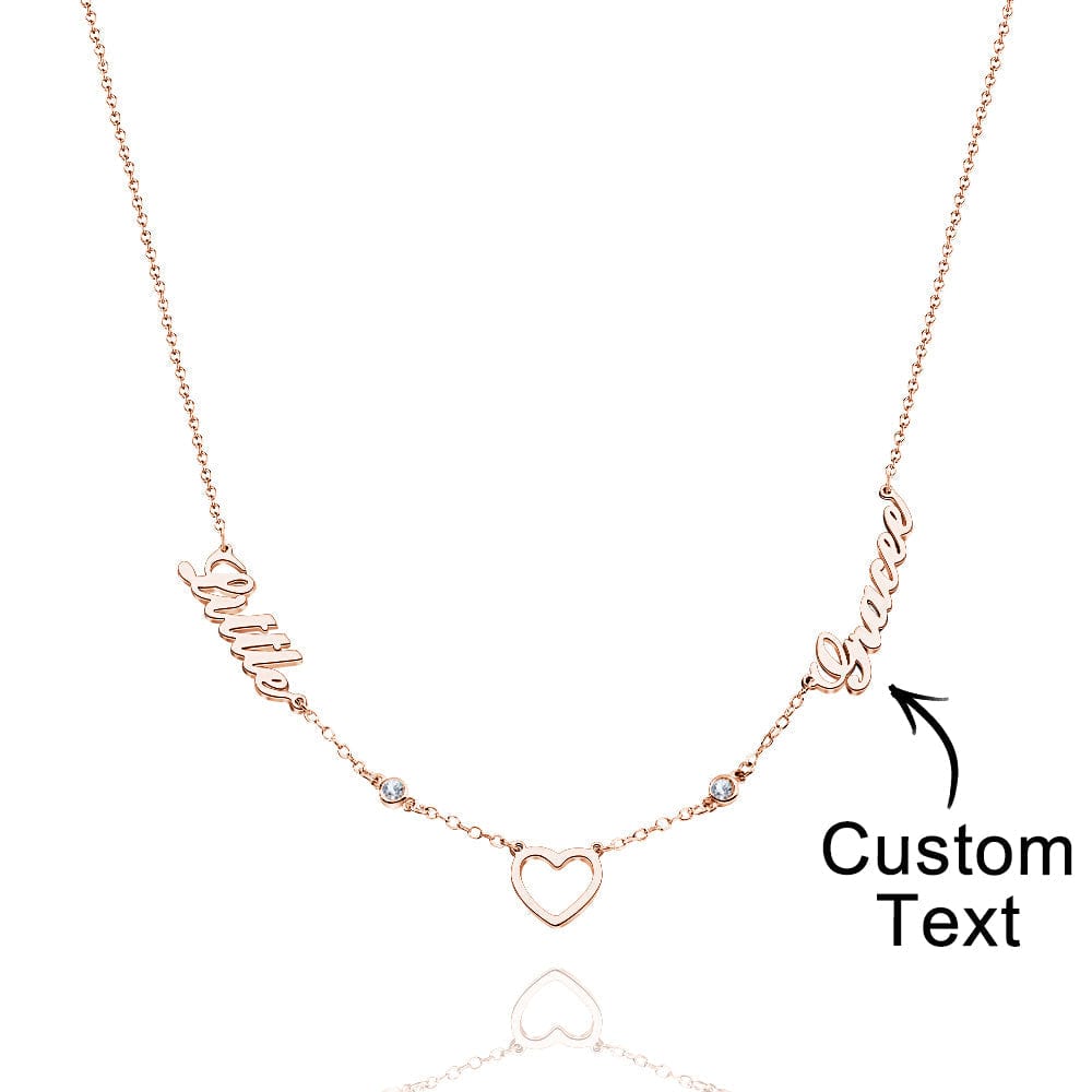 Personalized Lovers Heart Name Necklace Love Gift For Her - Giftlab
