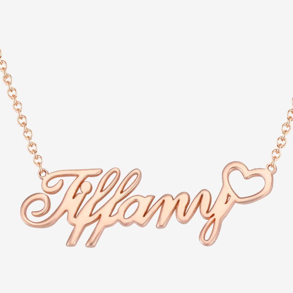 Custom Name Necklace with Little Heart Gifts for Her Valentines Day Gifts - Giftlab