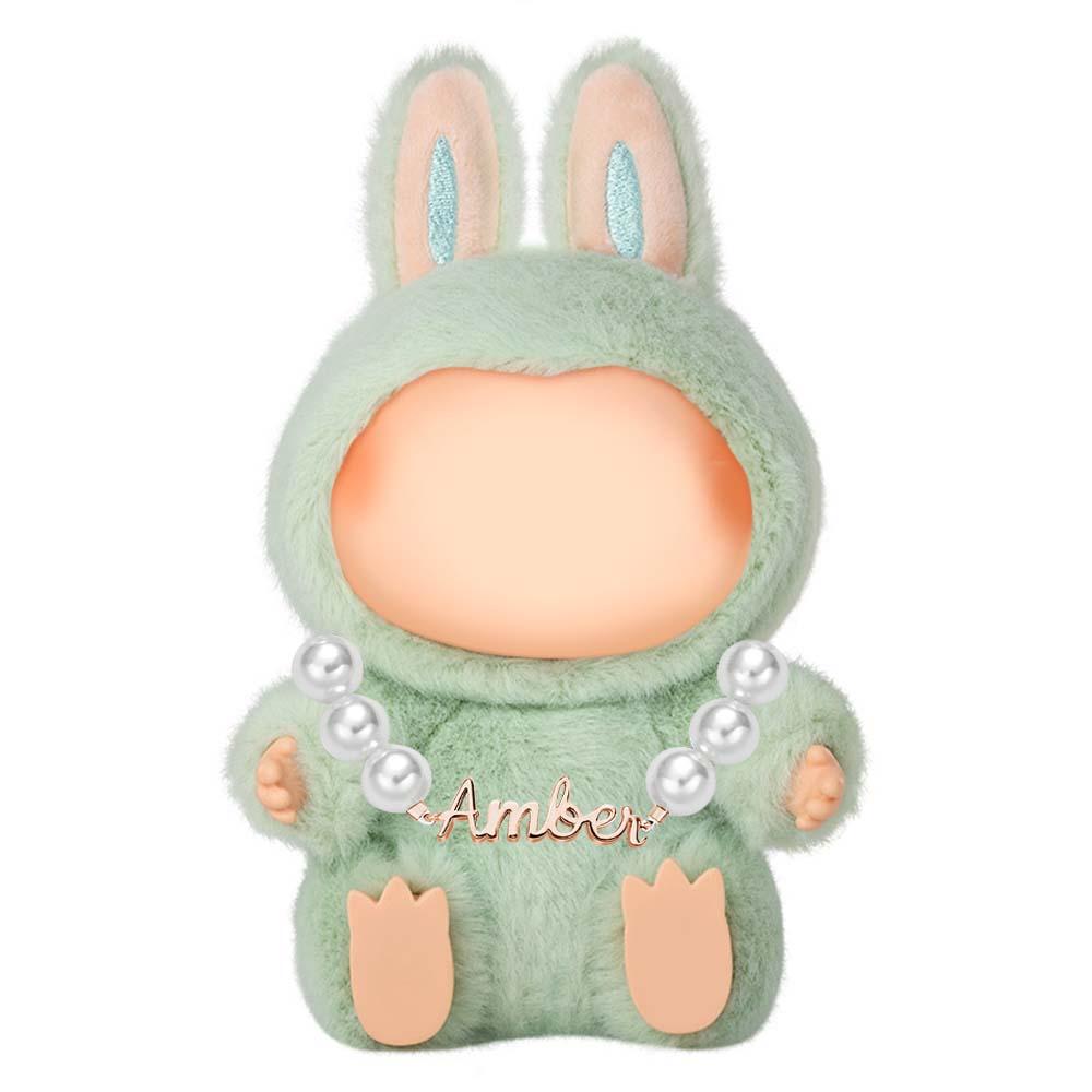 Custom Necklace for Labu Name Necklace Pearl Chain Classic Gift Monster Doll Necklace