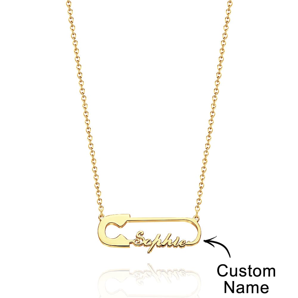 Personalized Name Chain Necklace Paperclip Necklace Custom Name Necklace - Giftlab