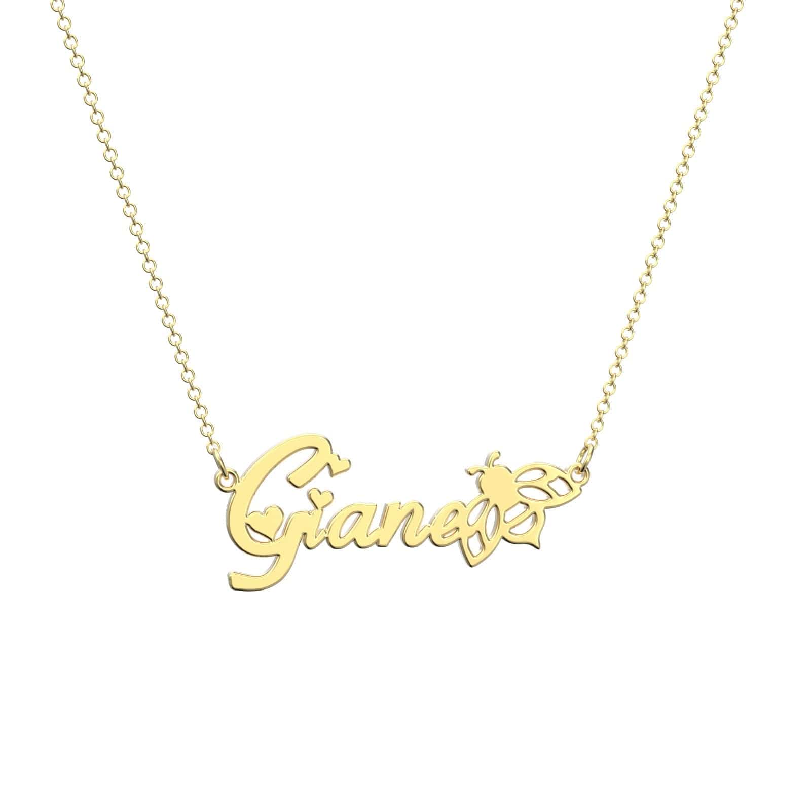Custom Bee Name Necklace Gift For Girlfriend-The Best Gift For Your Dear - Giftlab