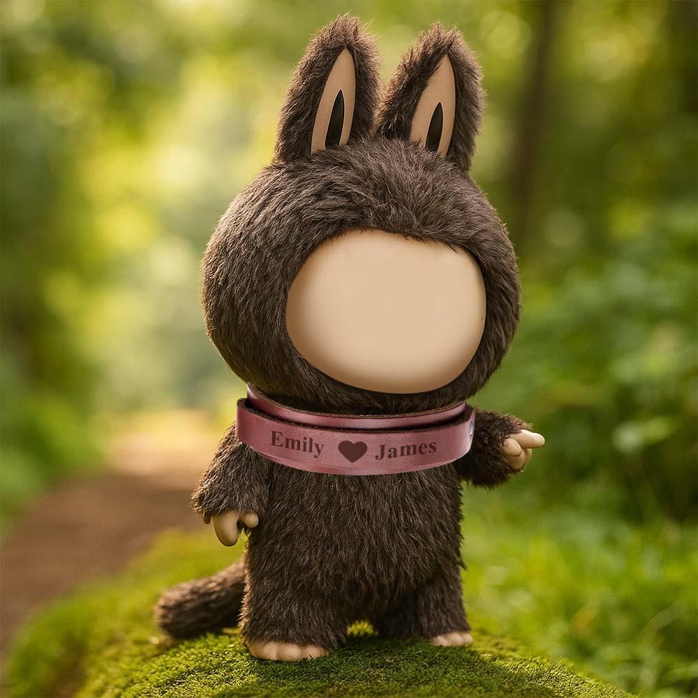 Custom Necklace for Labu Personalized Leather Necklace of Secret Message Monster Doll Necklaces