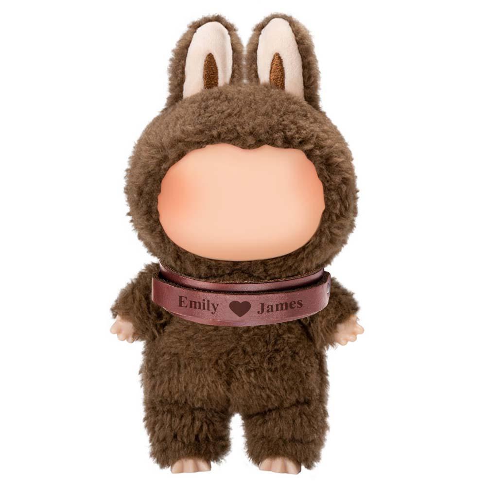 Custom Necklace for Labu Personalized Leather Necklace of Secret Message Monster Doll Necklace