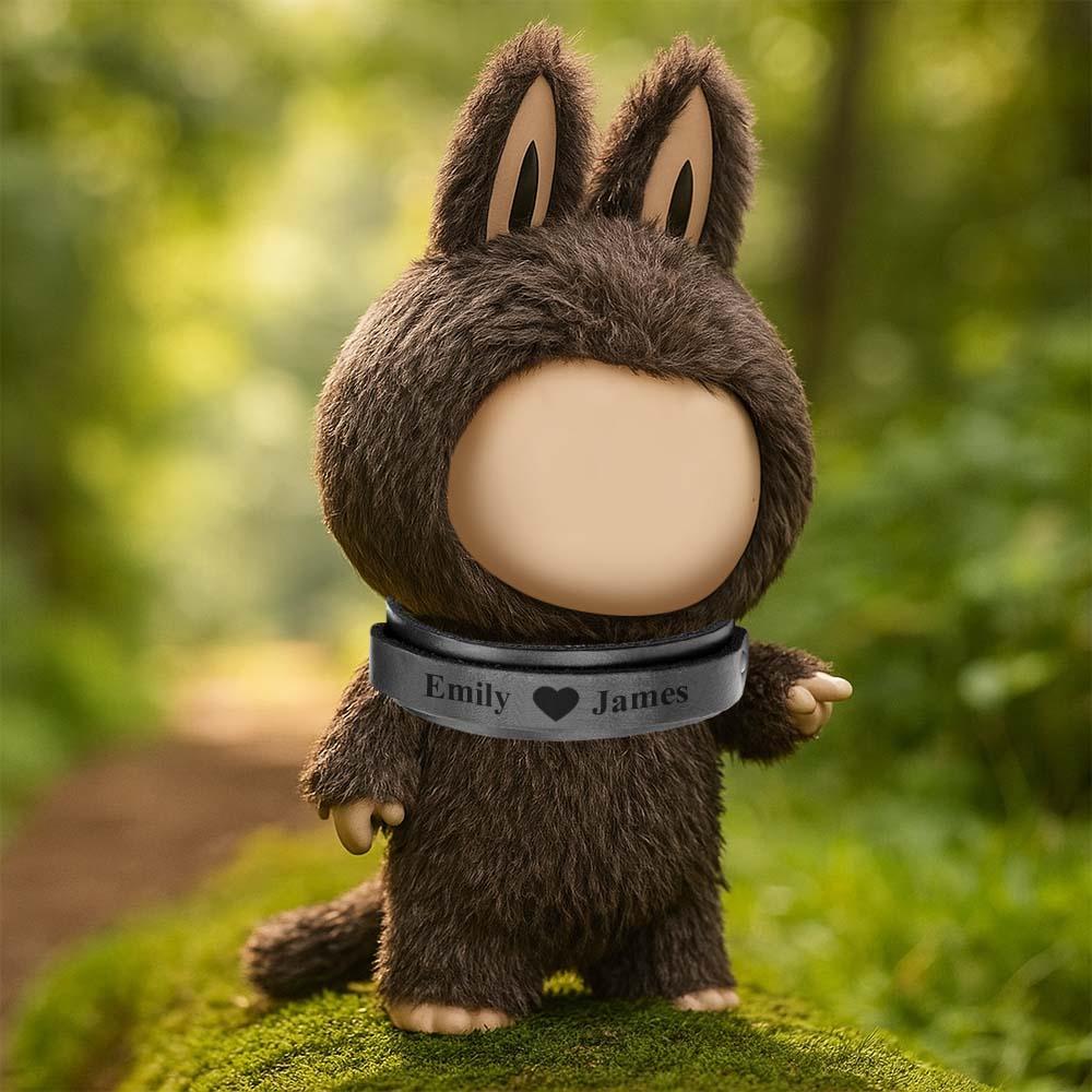 Custom Necklace for Labu Personalized Leather Necklace of Secret Message Monster Doll Necklaces