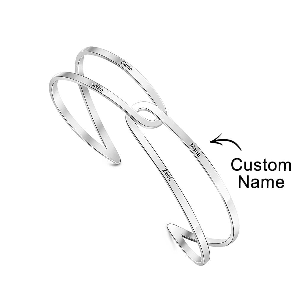 Custom Adjustable Cuff Couple Bracelet Gift Personalized Jewelry Birthday Bridesmaid for Her - Giftlab
