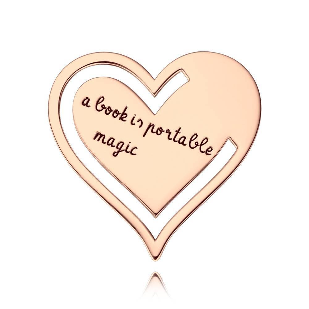 Personalized Bookmark Engraved Heart shaped Bookmark Gifts for Friends Valentines Day Gifts - Giftlab