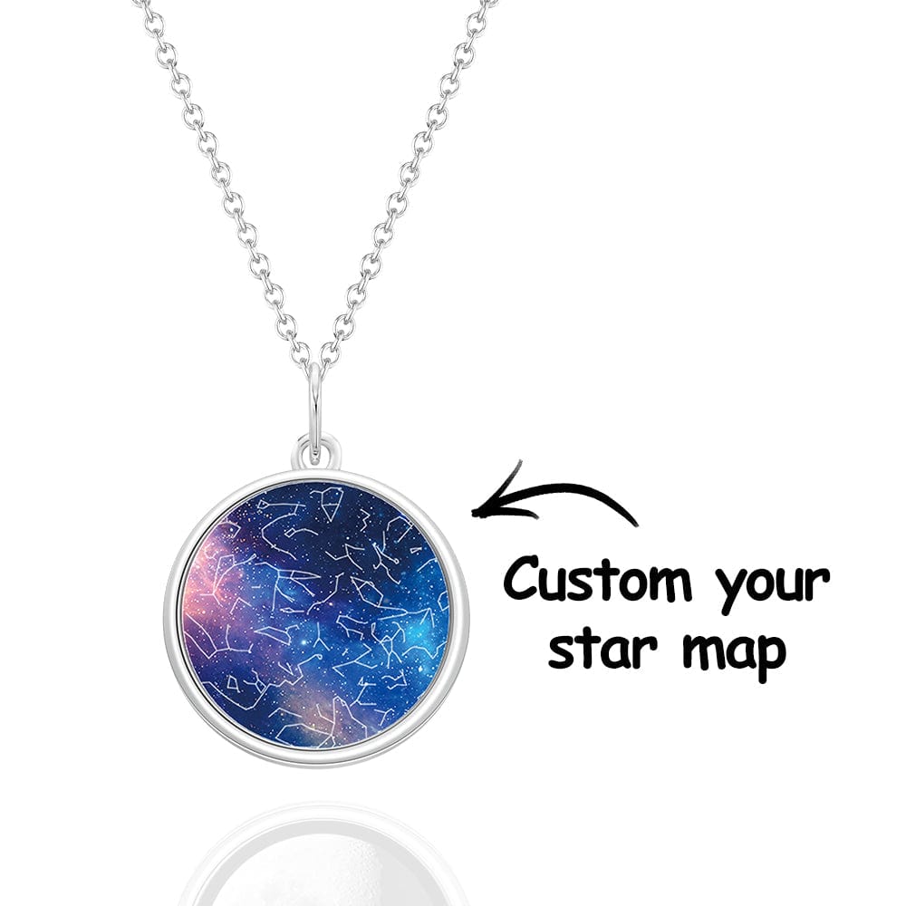 Custom Star Map Necklace Personalized Constellation Map Necklace Gift for Her - Giftlab