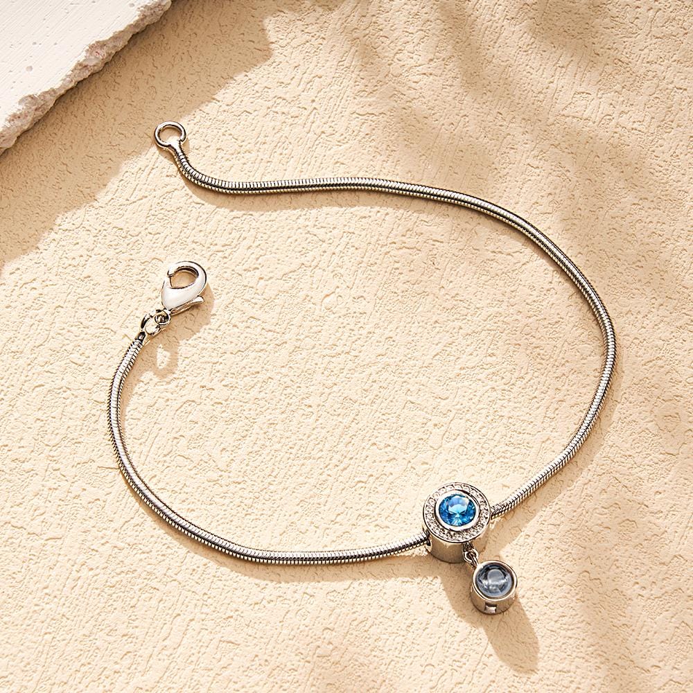 Custom Projection Bracelet Birthstone Unique Gift for Her - Giftlab