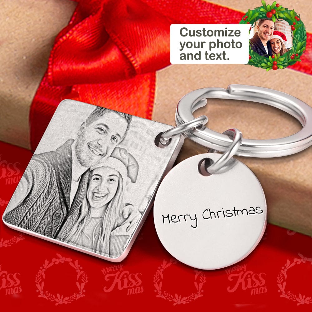 Christmas Gifts Custom Calendar Keychain Engraved Keychains With Photo - Giftlab