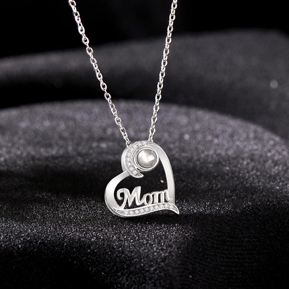 Mother's Day Necklace Custom Projection Necklace Heart-shaped Gifts for Mom - Giftlab