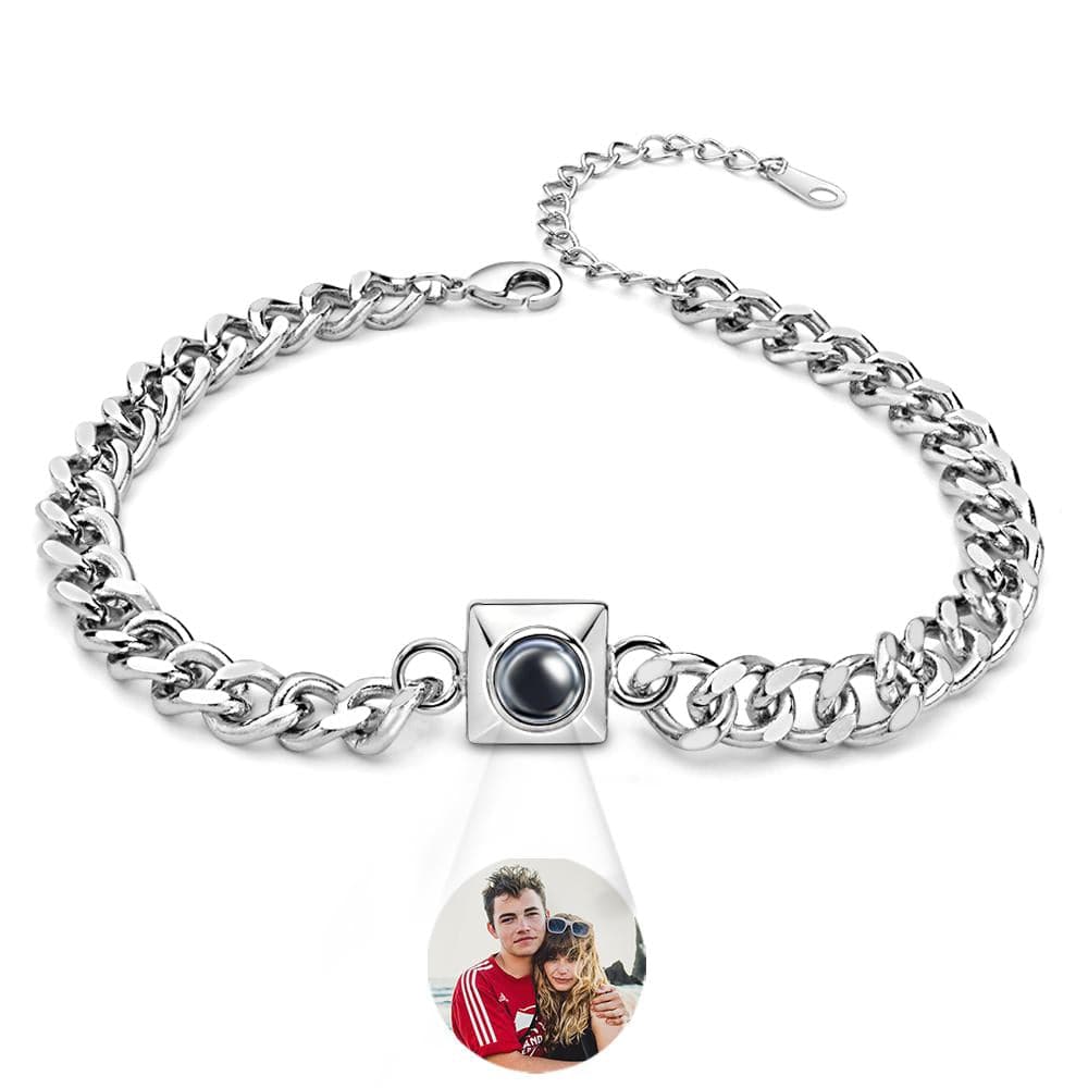 Custom Projection Bracelet Square Chain Simple Gift - Giftlab