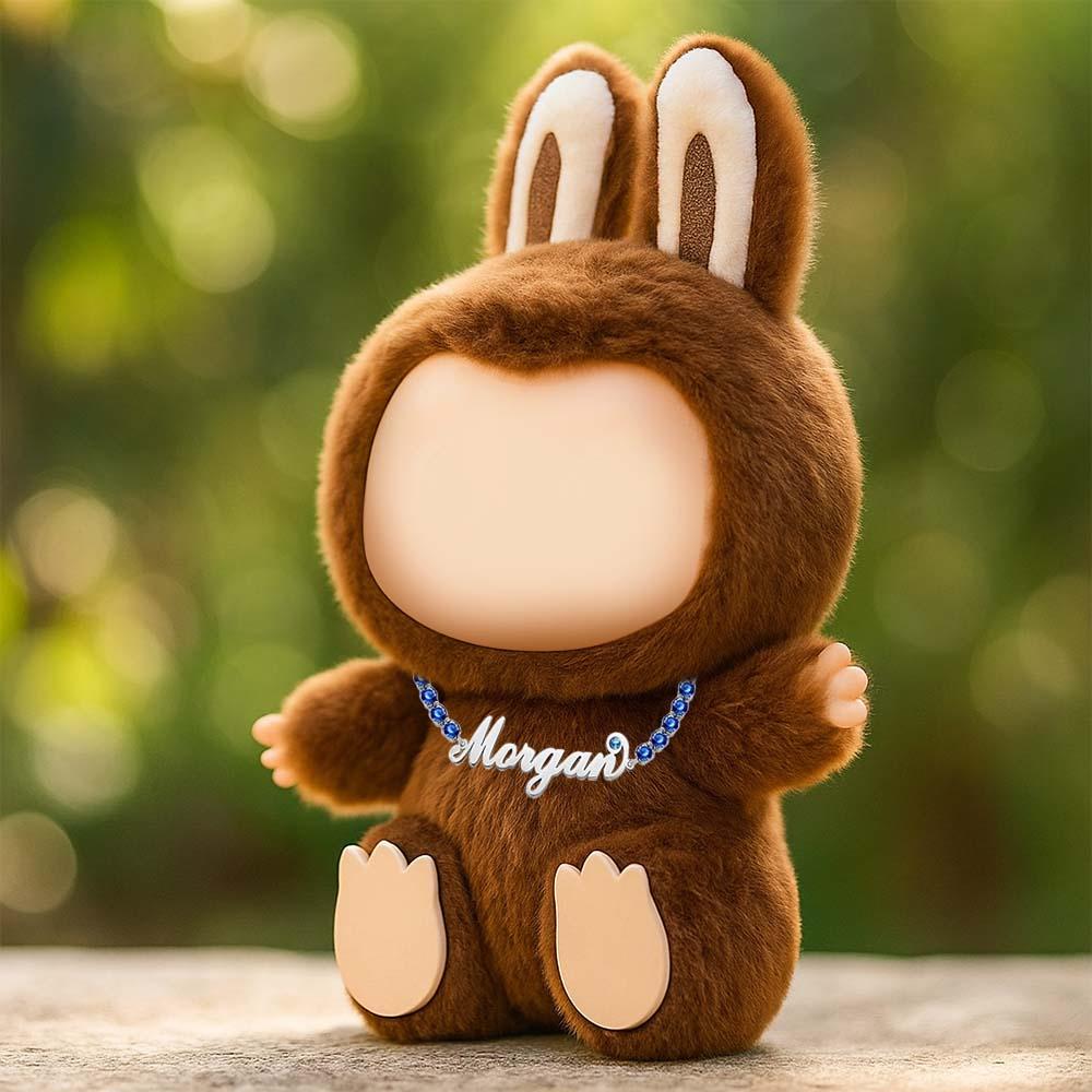 Custom Necklace for Labu Name Birthstone Tennis Necklace  Monster Doll Necklace Trendy All Diamonds Necklace