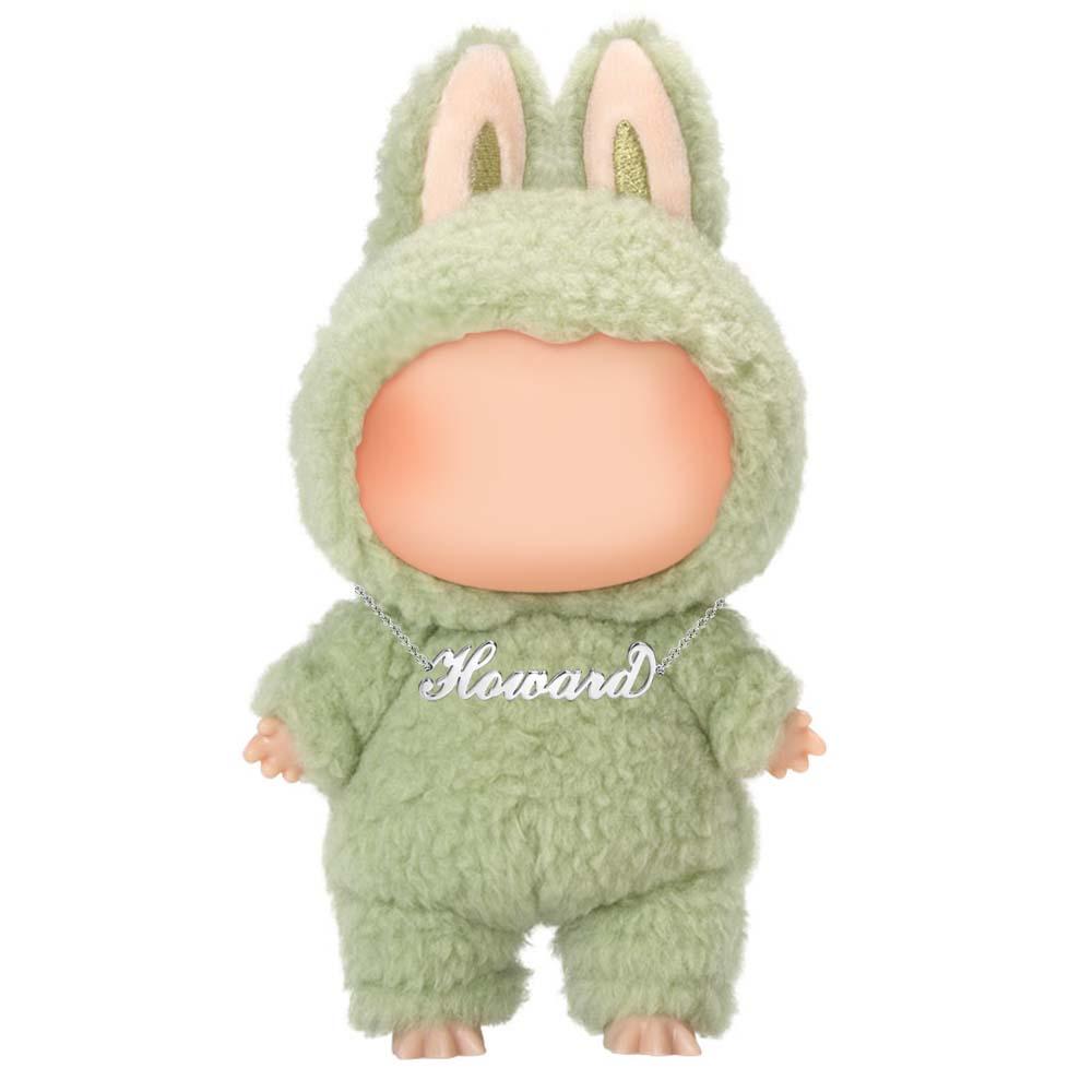 Custom Necklace for Labu Personalized Name Necklace Any Name Necklace Platinum Plated Silver Monster Doll Necklace