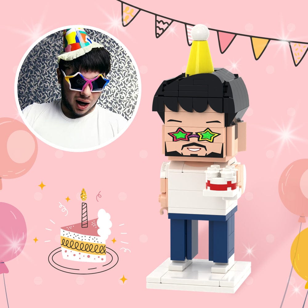 Birthday Gifts for Him Full Custom Brick Figures Personalized Photo Brick Figures - Giftlab