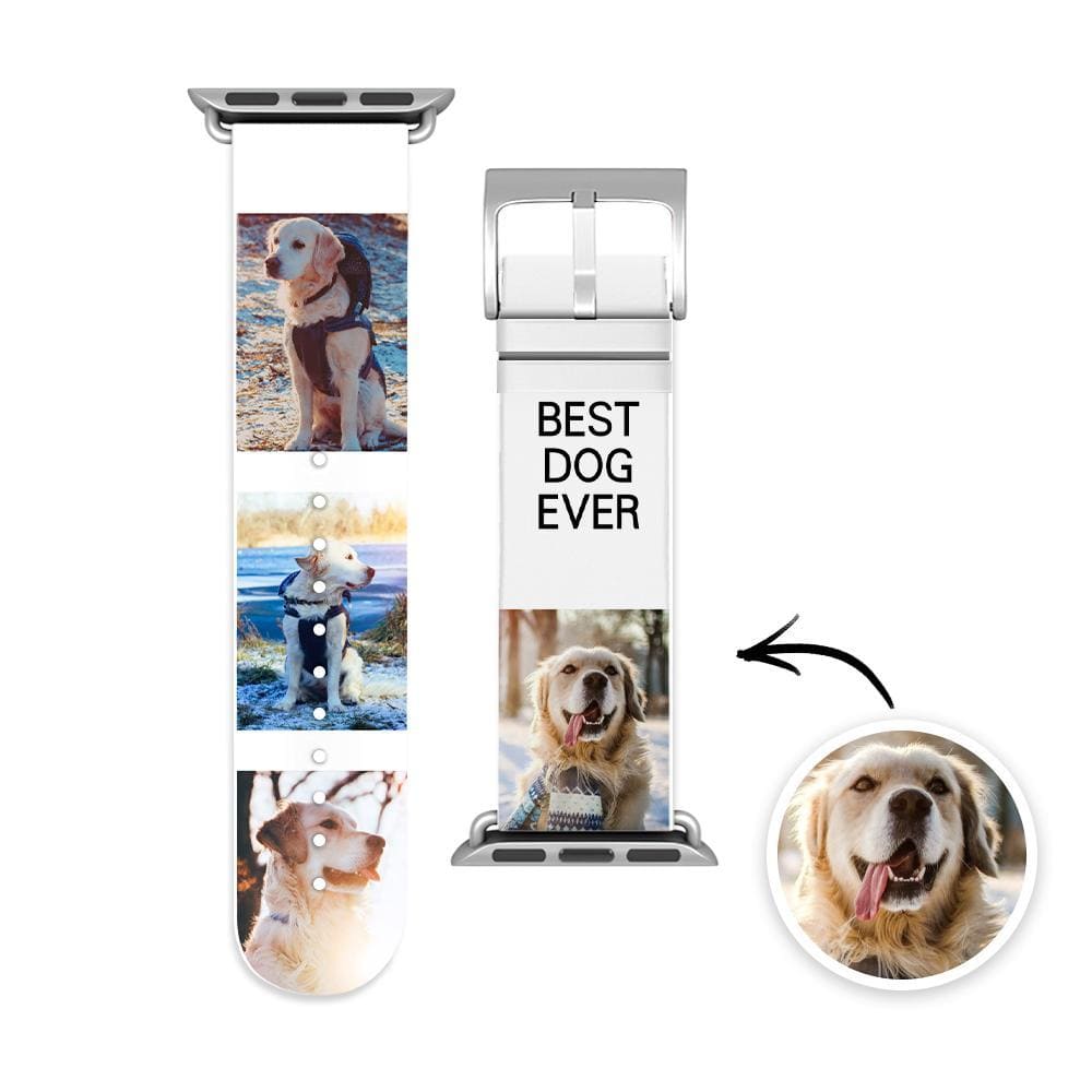 Custom Apple Watch Band Custom Pet Photo Apple Silicone iWatch Band Valentine's Gifts For Pet Lovers - Giftlab