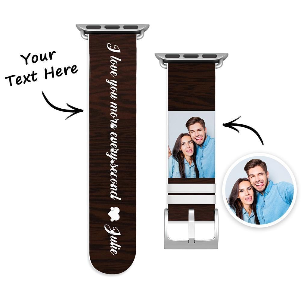 GiftLAB Personalized Apple Watch Band Photo Engraved Apple Watch Band Valentine's Gifts for Boyfriend - Giftlab