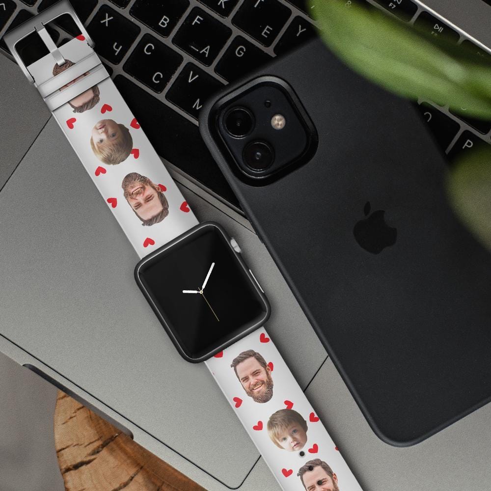 Custom Apple Watch Band With Pictures Custom Photo Apple Silicone Watch Band - Giftlab