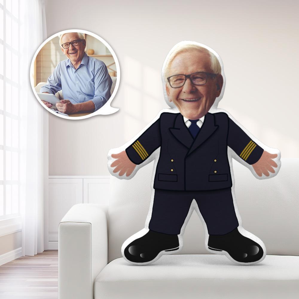 Face Pillows Personalized Pillows Pillow Toy Male Pilot Throw Pillow MiniMe Pillow Christmas Gifts - Giftlab