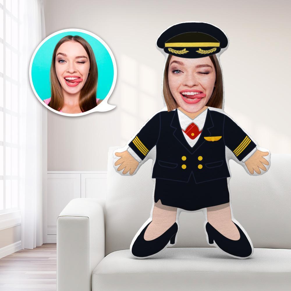 Mother's Day Pillow Personalized Face Pillow Toy Female Pilot Throw Pillow Boby Pillow Gag Gifts Funny Teacher Gifts - Giftlab