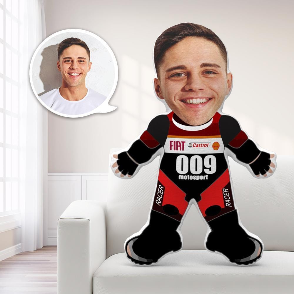 Face Pillows Personalized Pillows Pillow Toy Racer Throw Pillow Boby Pillow Gag Gifts Funny Teacher Gifts - Giftlab