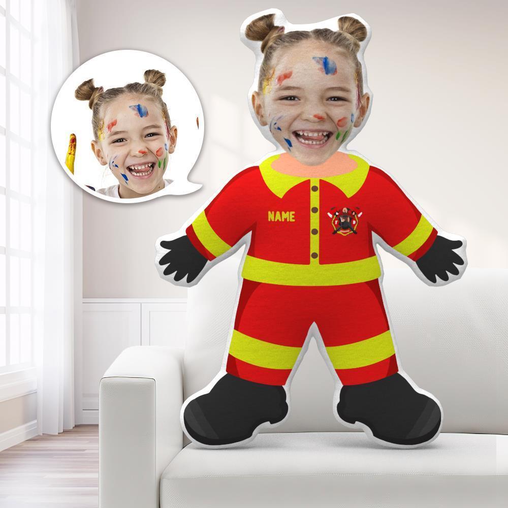 Personalized Face Pillow Toy Fireman Throw Pillow Pillow Gag Gifts - Giftlab