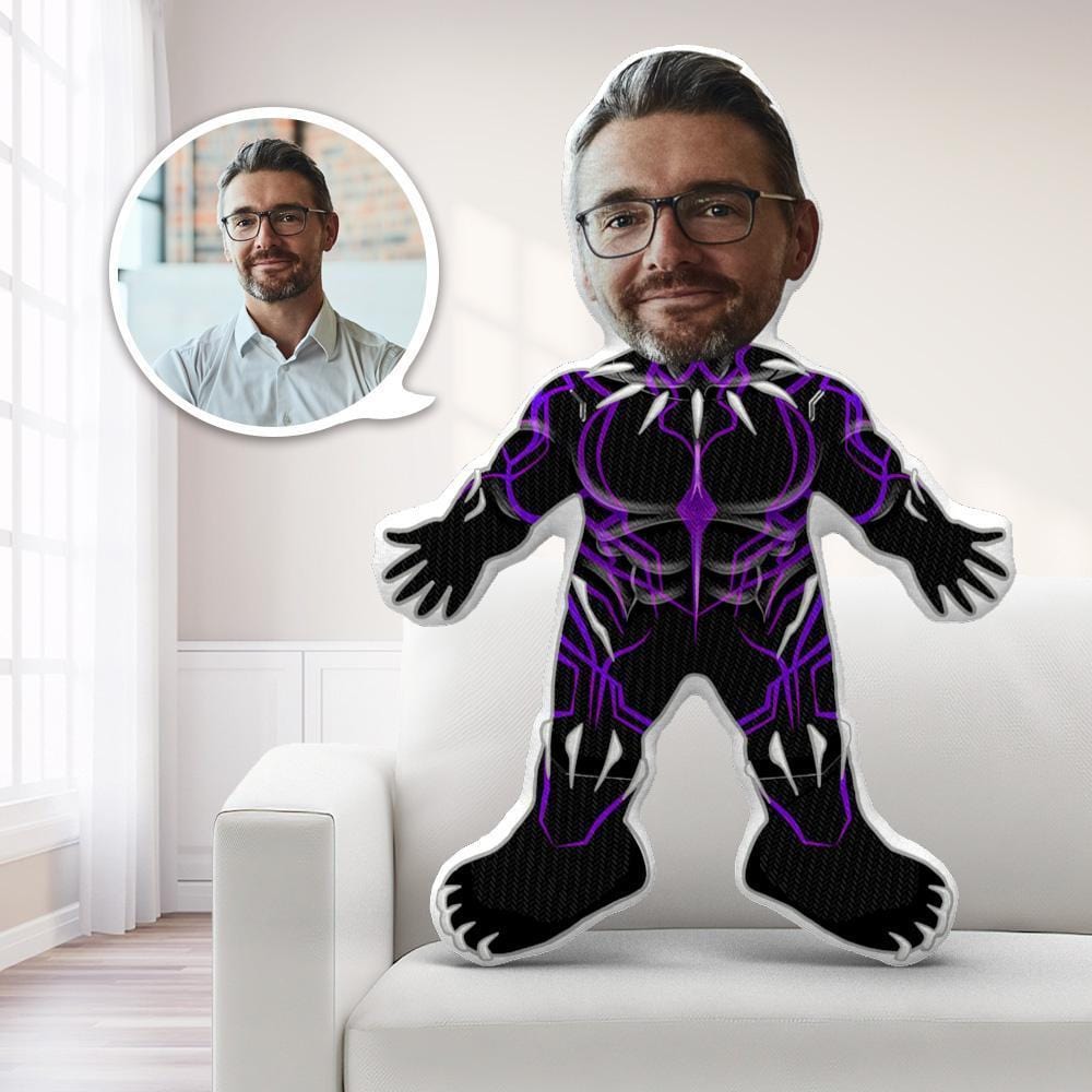 Personalized Face Pillow Toy Black Panther Throw Pillow Boby Pillow Gag Gifts Funny Teacher Gifts - Giftlab