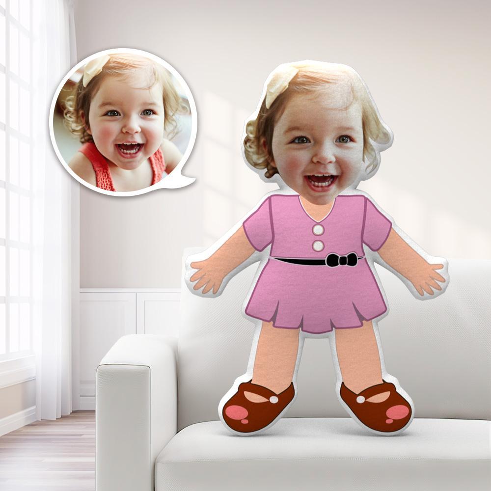 Personalized Face Pillow Toy Girl Dress Throw Pillow MiniMe Pillow Christmas Gifts For Child - Giftlab