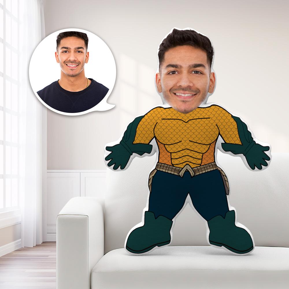 Face Pillows Personalized Pillows Pillow Toy Aquaman Throw Pillow MiniMe Pillow Valentines Day Gift - Giftlab