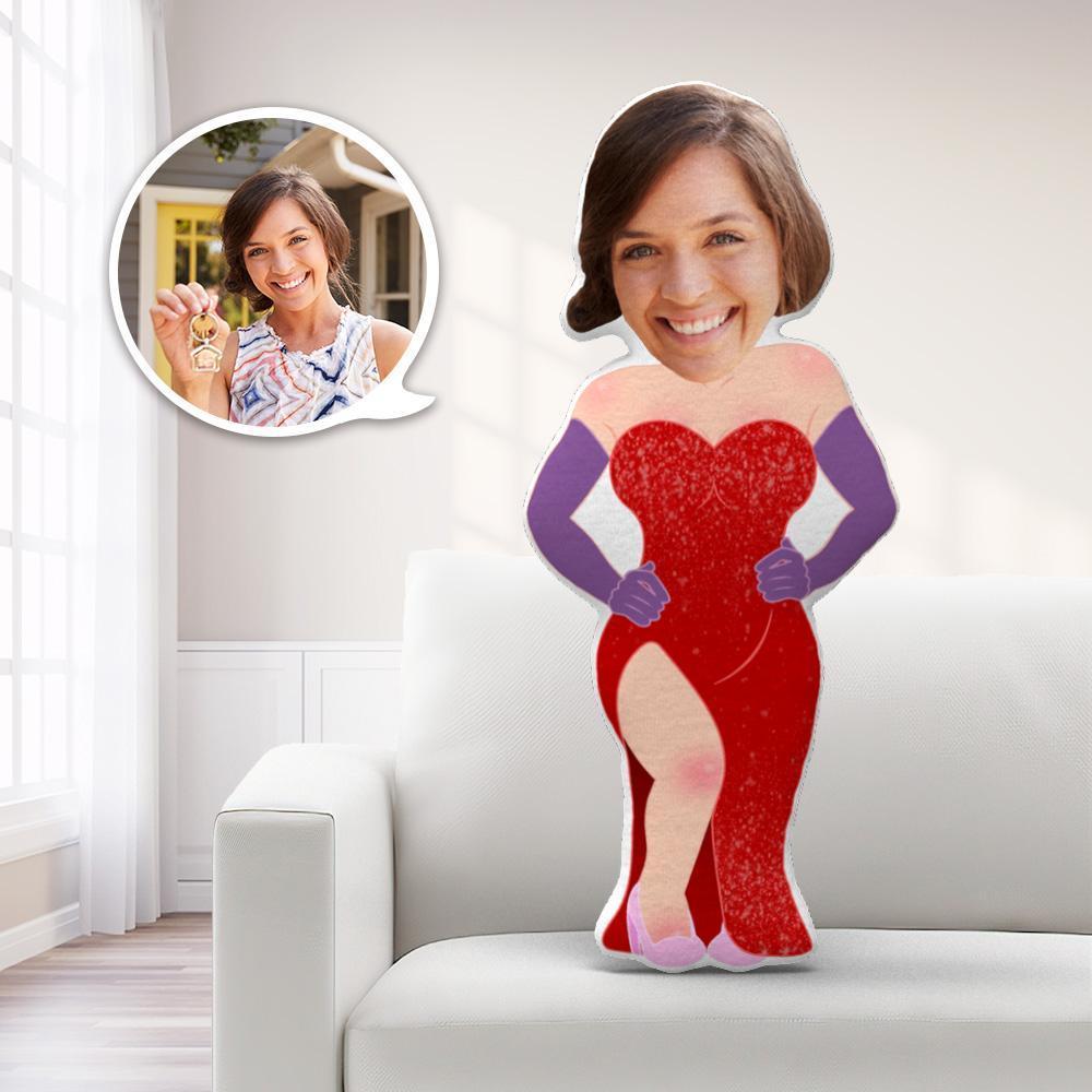 Face Pillows Personalized Pillows Pillow Toy Red Gown Throw Pillow Gag Gifts - Giftlab