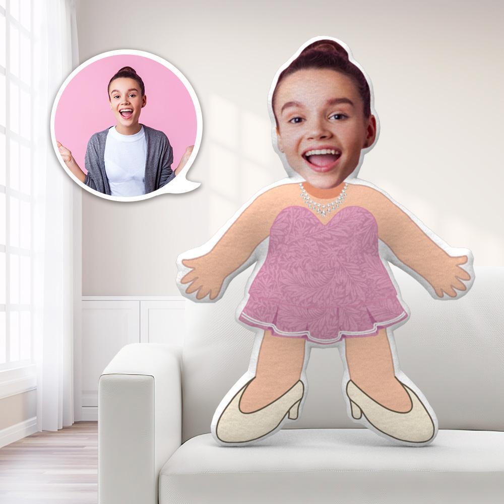 Custom Pillow Face Pillows Personalized Pillows Pillow Toy Pink Dress Throw Pillow Boby Pillow Gag Gifts Funny Teacher Gifts - Giftlab