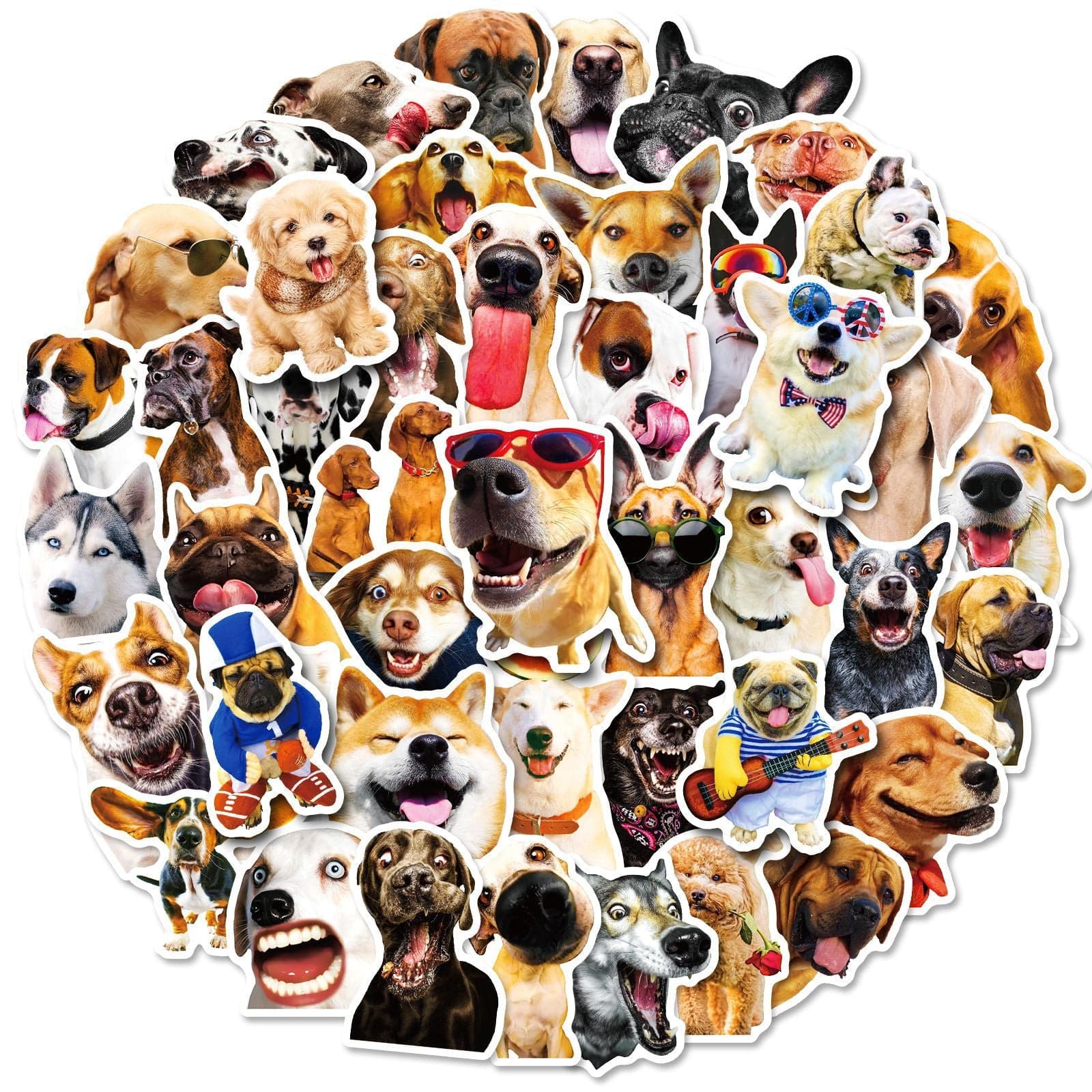 50Pcs Stickers Pack Puppy 4-6cm - Giftlab