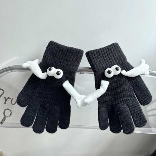 1 Pair Women's Warm Winter Magnetic Gloves Touch Screen Hand Warmer Gloves Christmas Gift for Girlfriend