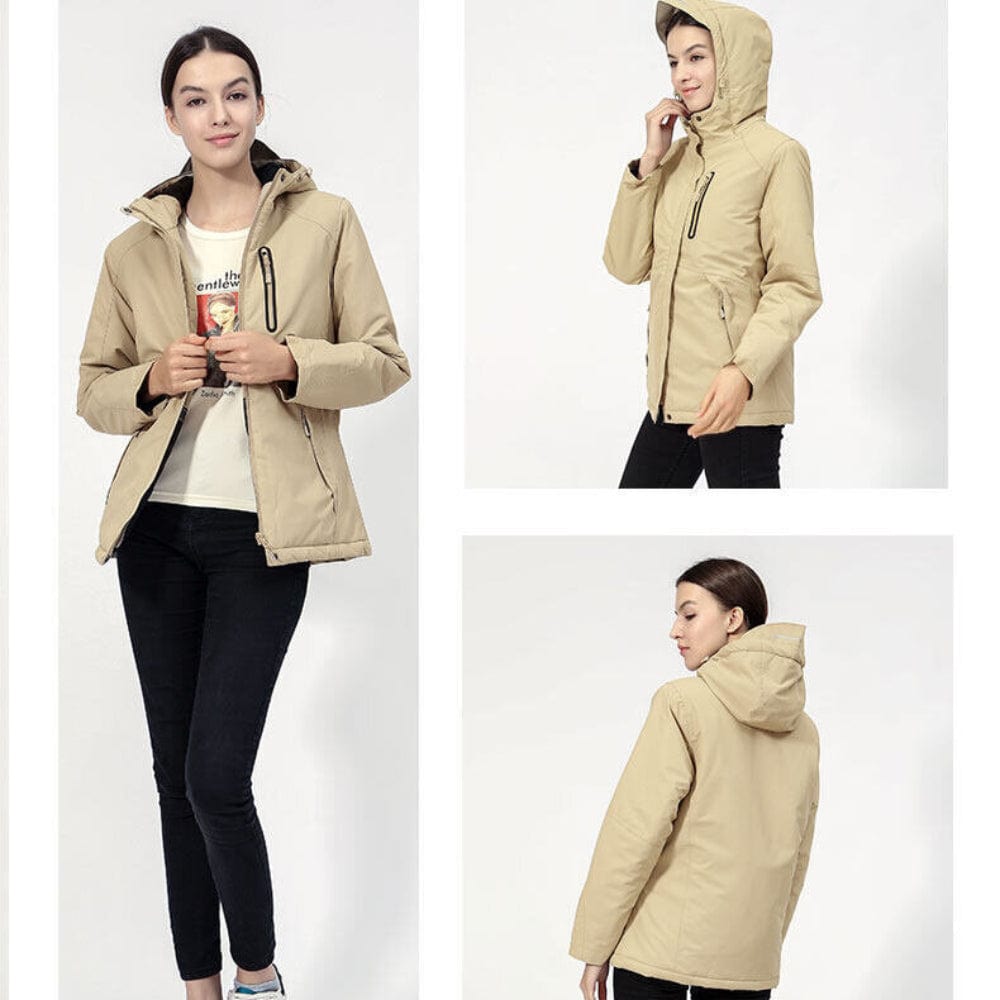 Female USB Heated Jacket Winter Outdoor Electric Heating Coat - Giftlab