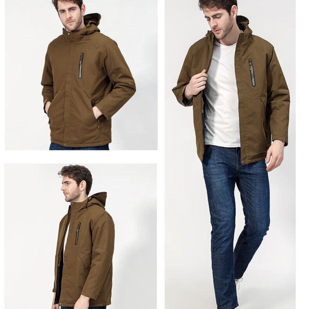 Male USB Heated Jacket Winter Outdoor Electric Heating Coat - Giftlab