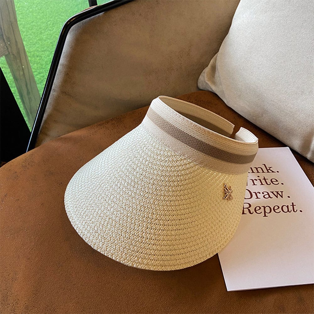 Women Adjustable Straw Open Top Hat Beach Hats Fashion Summer Sun Hat - Giftlab