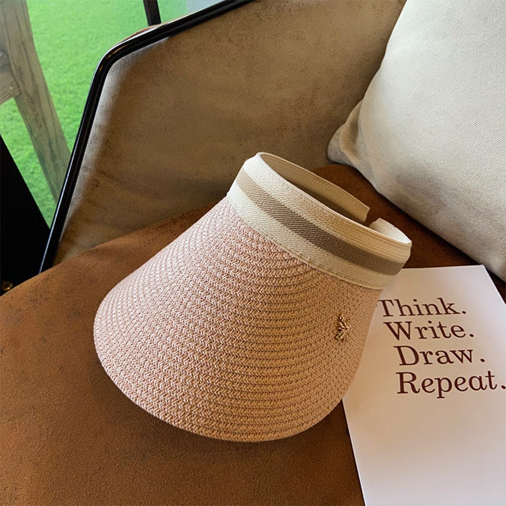 Women Adjustable Straw Open Top Hat Beach Hats Fashion Summer Sun Hat - Giftlab
