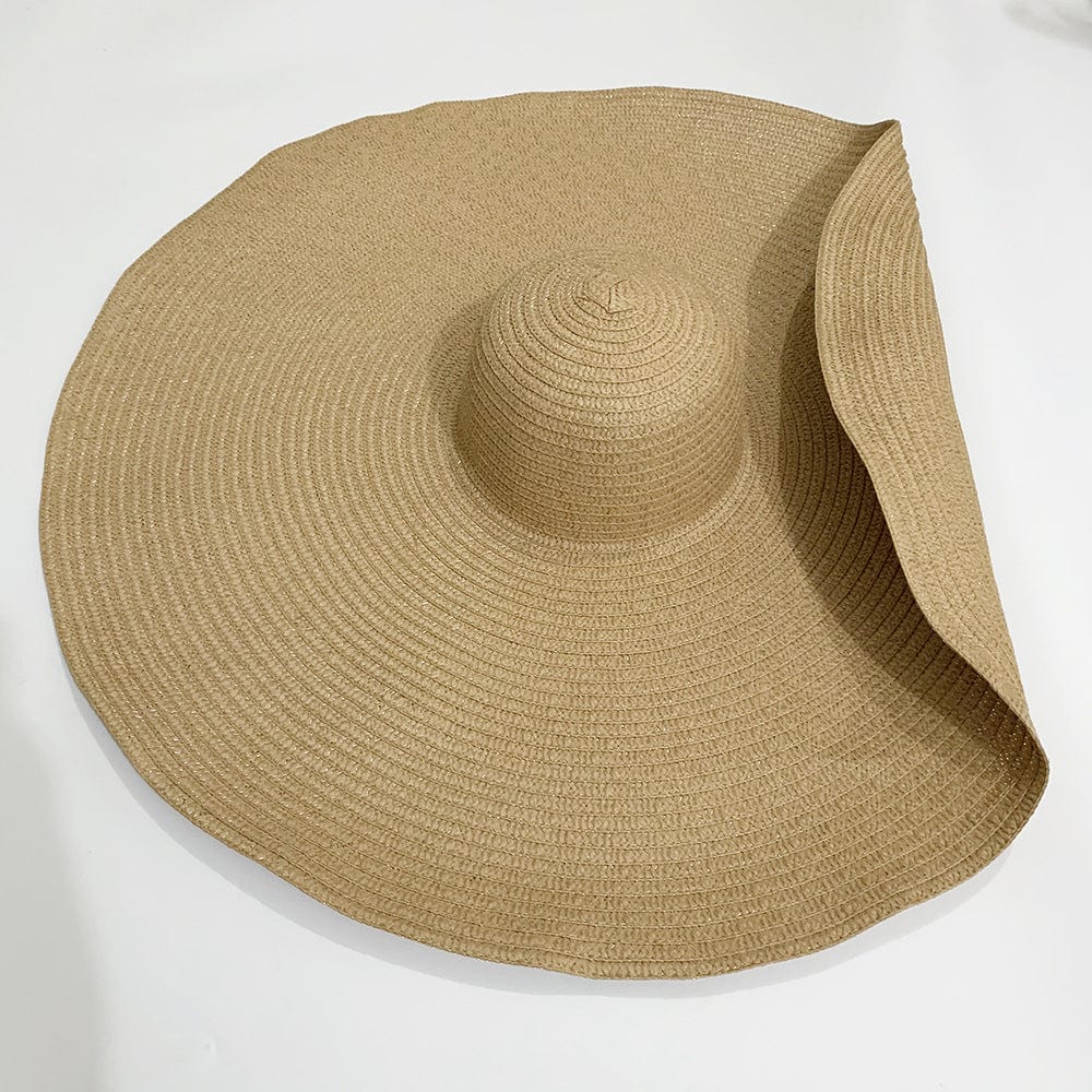Women Summer Sun Protection Straw Hat Beach Oversized Brim Big Floppy Folding Sun Hat - Giftlab