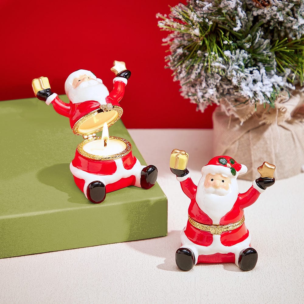 Ceramic Handmade Scented Candle Soy Wax Candle Christmas Gift - Santa Claus - Giftlab