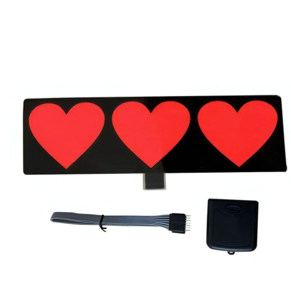 Car Windshield Glow Panel LED Car Sticker Hearts - Giftlab