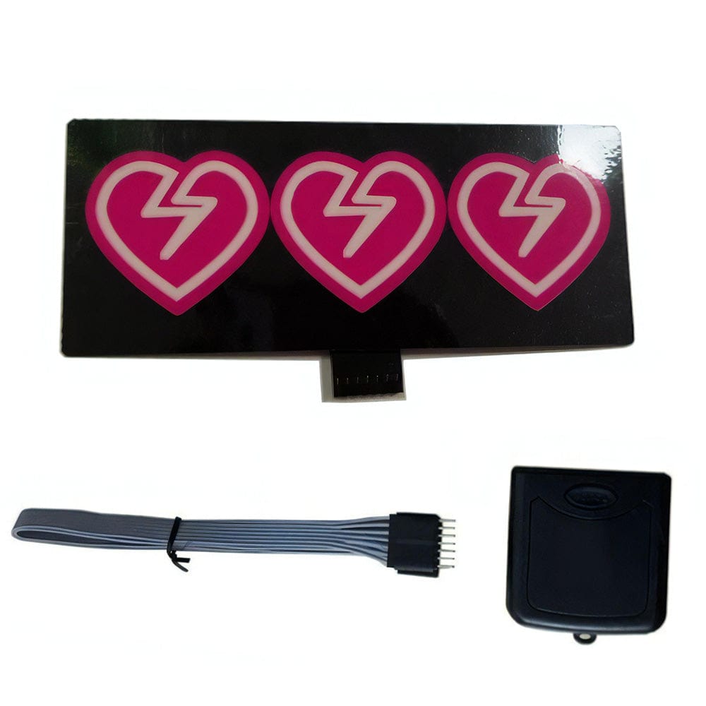 Car Windshield Glow Panel LED Car Sticker Pink Hearts - Giftlab